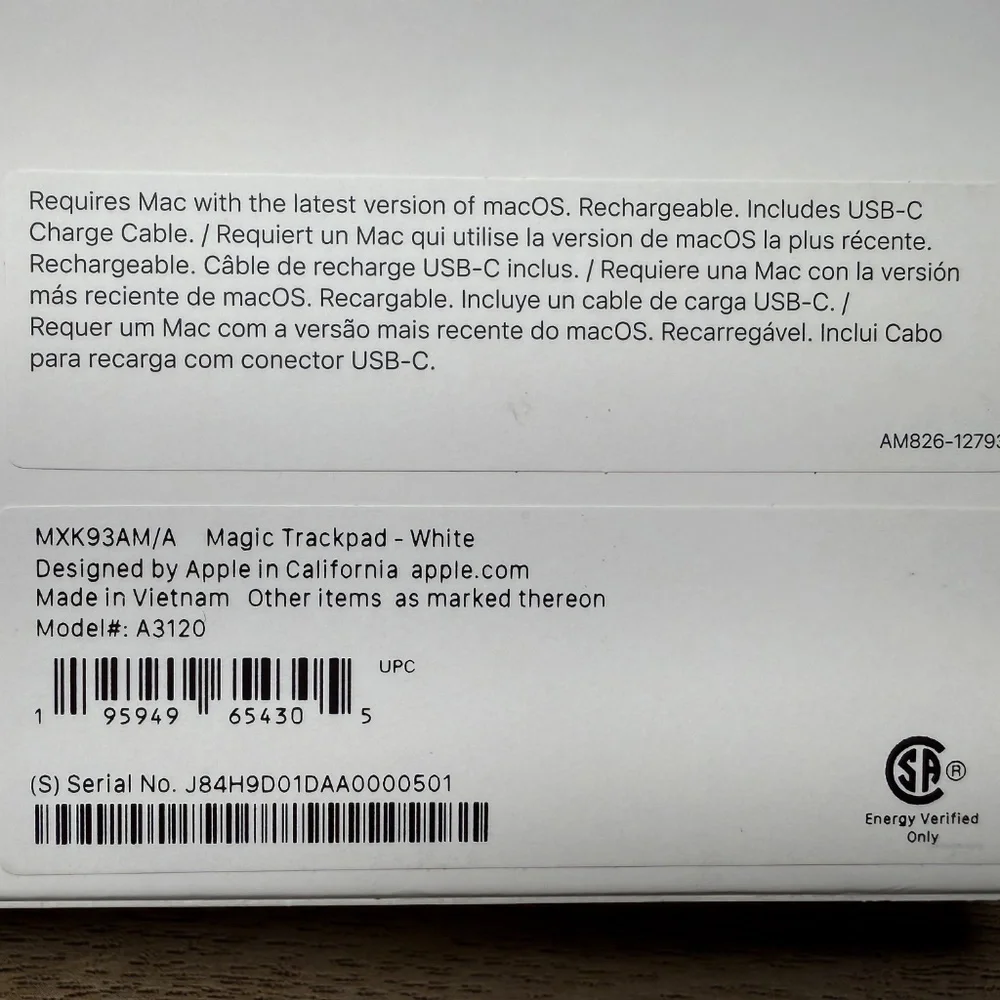 USB-C Apple Magic Trackpad - White (brand new/sealed)